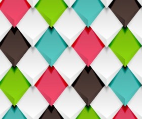 Creative pattern rhomb elements vector graphic 03