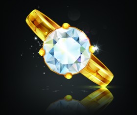 Realistic rings creative design vector set 05