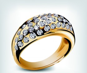 Realistic rings creative design vector set 06