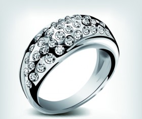 Realistic rings creative design vector set 07