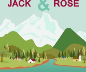 Romantic wedding invitation card creative vector 01