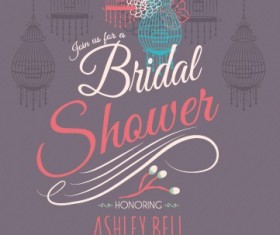 Romantic wedding invitation card creative vector 03