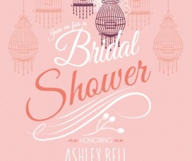 Romantic wedding invitation card creative vector 04