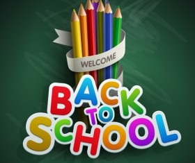 Education elements creative vector background set 01