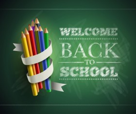 Education elements creative vector background set 03