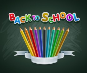 Education elements creative vector background set 04