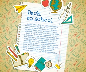 Education elements creative vector background set 05