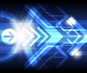 Shiny arrows technology background vector 02