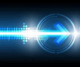 Shiny arrows technology background vector 03