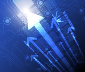 Shiny arrows technology background vector 05