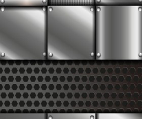 Shiny metal background design vector 01