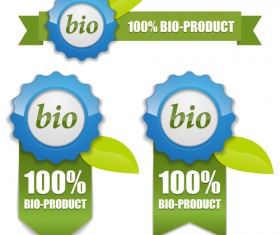 Shiny promo labels with ribbon vector graphics 06