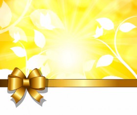 Shiny yellow background vector graphics 01