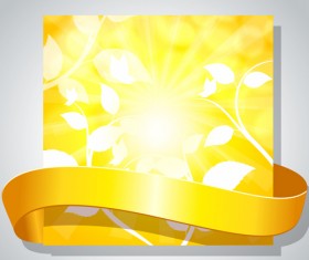 Shiny yellow background vector graphics 02