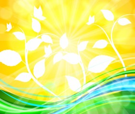 Shiny yellow background vector graphics 03