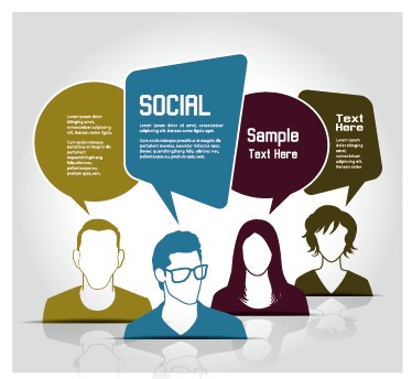 Social network business people vector 01