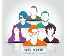 Social network business people vector 03
