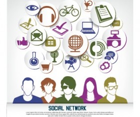 Social network business people vector 05