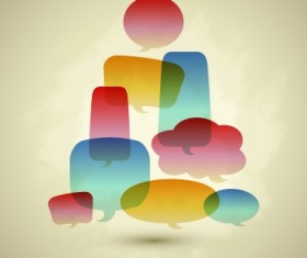 Creative speech bubble for your text design vector 01