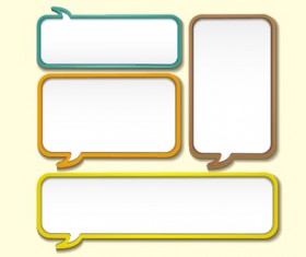 Creative speech bubble for your text design vector 02