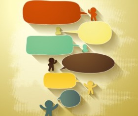 Creative speech bubble for your text design vector 05