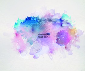 Splash watercolor stains background vector material 01