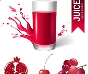 Splashes juice creative design vector material 02