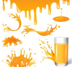 Splashes juice creative design vector material 03