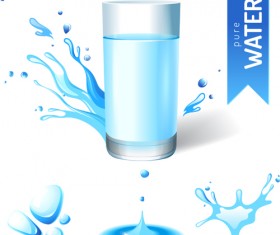 Splashes juice creative design vector material 04