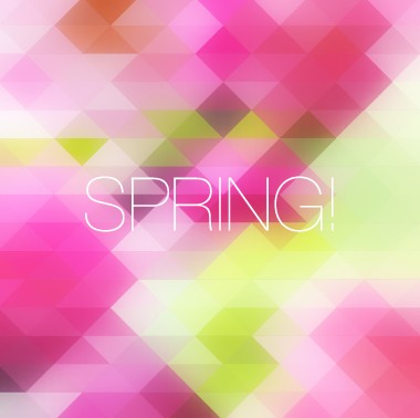 Shiny spring elements vector background set 10