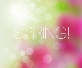 Shiny spring elements vector background set 07