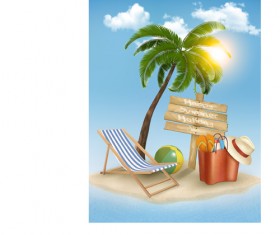 Summer holidays happy travel background vector graphic 03