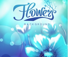 Sunlight and flower shiny background vector