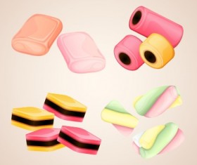Colorful sweet and background art vector 03