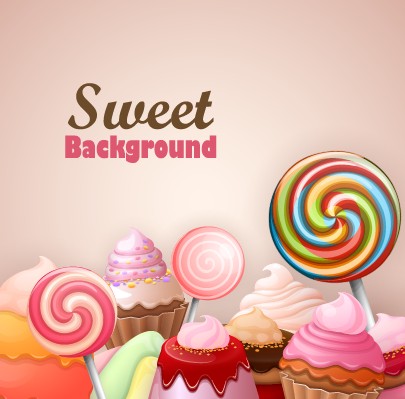 Colorful sweet and background art vector 04