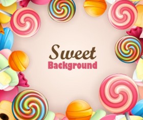 Colorful sweet and background art vector 05
