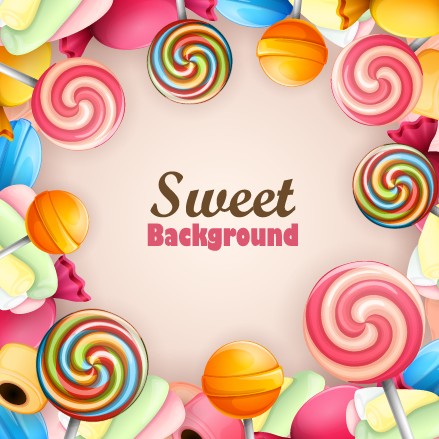 Colorful sweet and background art vector 05