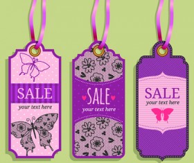 Vintage sale tags creative design set 02