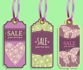 Vintage sale tags creative design set 03