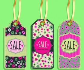 Vintage sale tags creative design set 04
