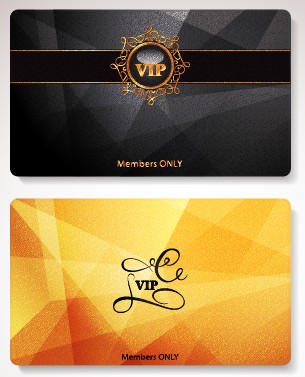 Glowing Vip card creative design vector set 01