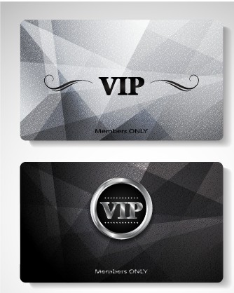 Glowing Vip card creative design vector set 02