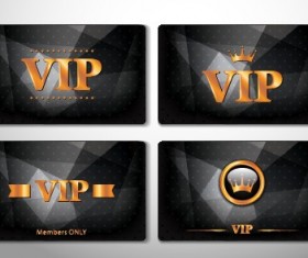 Glowing Vip card creative design vector set 04
