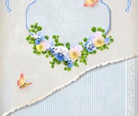 Vector set of spring flower cards design 01