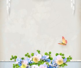 Vector set of spring flower cards design 03