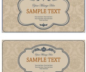 Vintage frame with ornate background vector 04