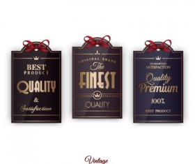 Vintage creative labels tags vector set 01