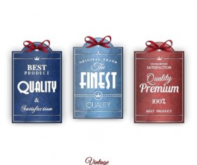 Vintage creative labels tags vector set 02