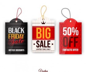 Vintage creative labels tags vector set 04