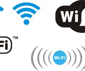 Wifi design elements logos vector graphics